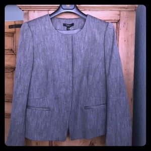 Ann Taylor suit jacket brown tweedy fabric. NWT